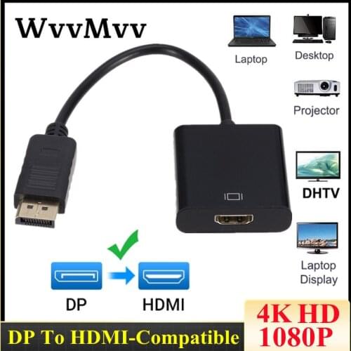 HD DP To HDMI-Compatible 4K 1080P Male To Female DisplayPort Cable PC TV Mini Projector Television Monitor Projetor For Laptop