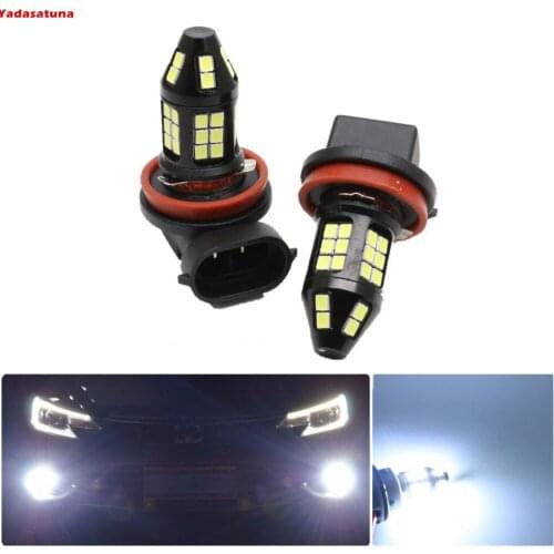 2Pcs 80W 40smd-3030 H8 H11 DRL Daytime Running Lamps Extremely Bright Fog Light Bulbs Lamps Replace White LED Chip Bulbs Light
