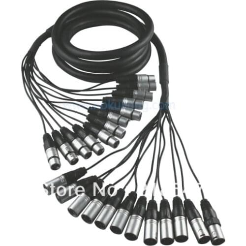 KUILONG corporation high quality 12 Channel XLR PA Pro Audio Stage Snake Patch Cable 2M