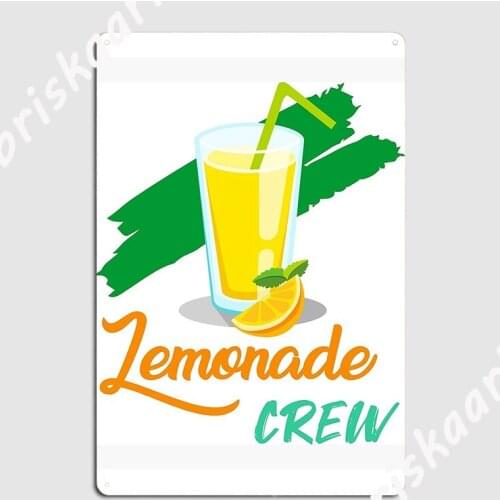 Lemonade Crew Metal Sign Wall Decor Retro Wall pub pub Garage Tin sign Posters