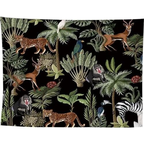 Leopard monkey wall tapestry tapiz grande drop shipping fantasy tapestry children bedroom decor