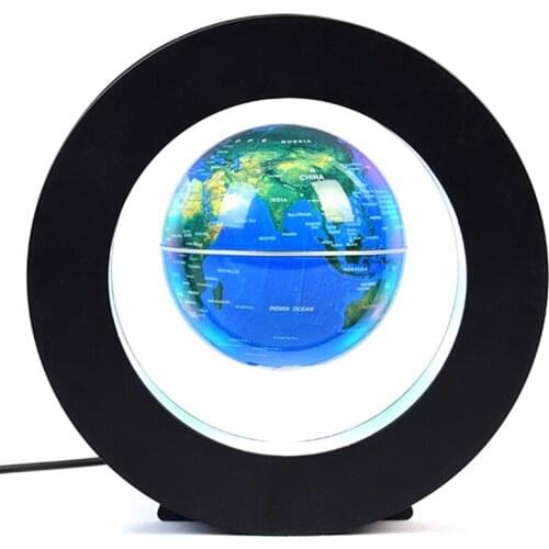EU Plug Magnetic Levitation Globe English Luminous Globe LED Light Desktop Decoration for Office and Classroom Teaching
