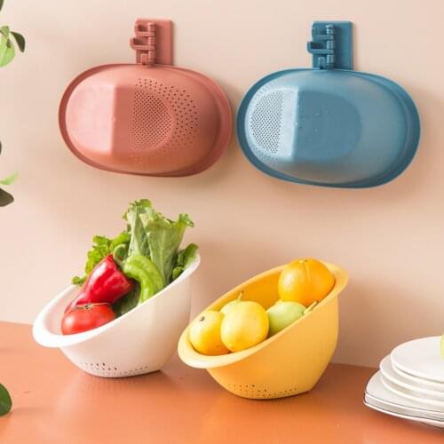 Homehold Kitchen Hollow Drain Basket Vegetable Fruit Basket Colander Portable Rice Washing Machine Sieve Basket Storage Tools