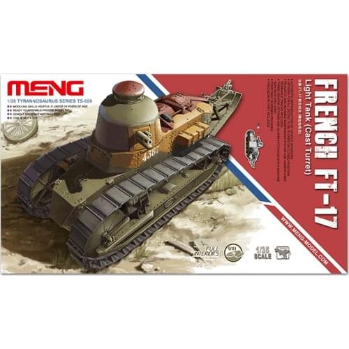 Meng TS-008 Model 1/35 French FT-17 Light Tank (Cast Turret) Armour