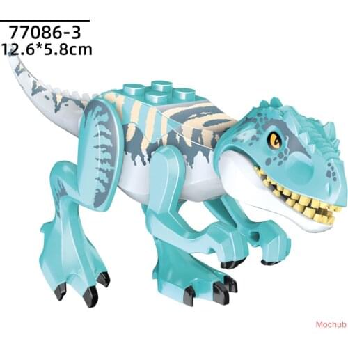 [MOC Hub] Jurassic Dinosaur Building Blocks Toys Park Compatible Major Brand Gifts Simulation Animal Rex Raptor