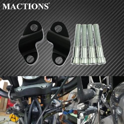 Motorcycle 1" Handlebar Spacer Riser Kit Bar Riser Extensions Mount Clamp For Harley Sportster XL1200X Forty Eight 2010-2020