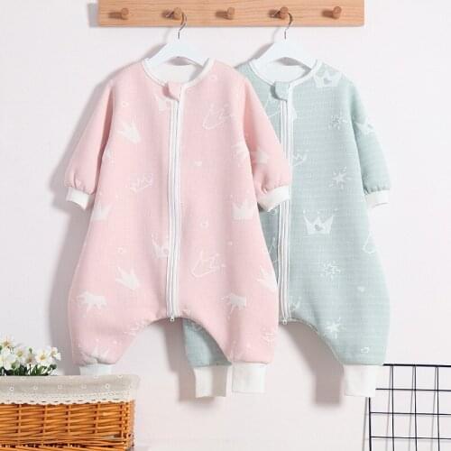 2020 New Style Crown Infant Sleeping Bag Cotton Clothes-fen tui Sleeping Bag Baby Child Sleeping Bag Anti-kick Quilt Spring Autu