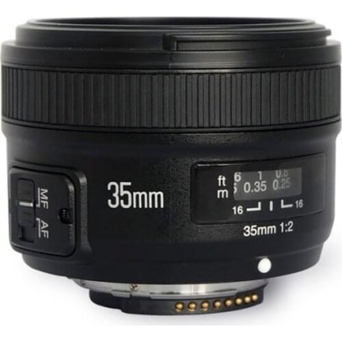 Yongnuo 35mm F2 Wide Angle Aperture Camera Lens for Canon for Nikon AF MF Mode Support Full-frame APS-C Camera