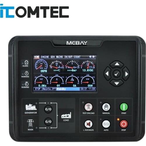 Original DC70D DC72D DC72DR Generator Set Controller for Diesel Gasoline Gas Genset Parameters With 4.3" LCD Screen Display