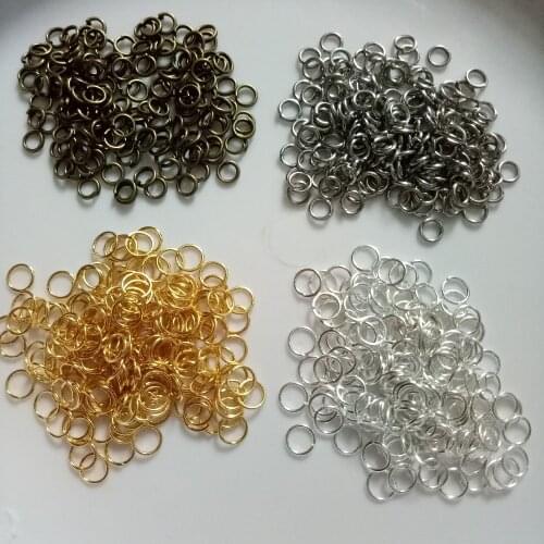 Free 500pcs 4/5/6/8 mm Jewelry Findings Silver/white k/Gold/Bronze Open Jump Rings & Split Rings Diy Jewelry Accessories Making