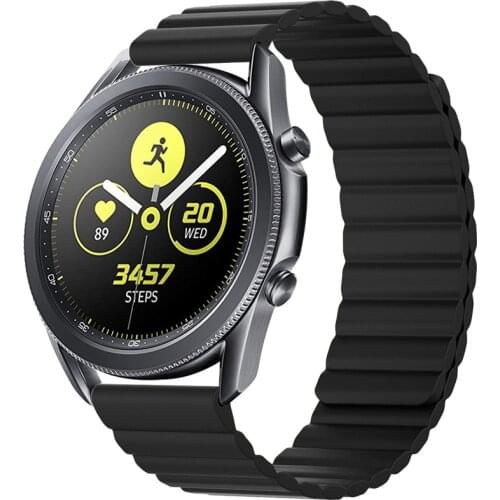 Silicone Magnetic Strap for Samsung Galaxy watch Active 2 Amazfit GTR Men/Women replacement strap for Huawei watch 3 46mm band