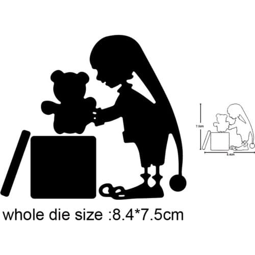 Christmas elf Gift Bear Metal Cutting Dies for 2020 New Stencil dies DIY Scrapbooking die Embossing Paper Card Making Craft dies