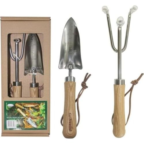 Gardenwind Natural P602002 2 Piece Garden Set Wooden Handle Narrow Shovel Pitchfork Free Shipping Fast From Turkey