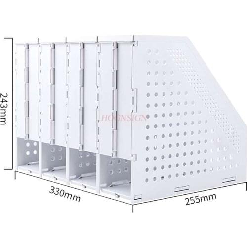 Folding File Box Quadruple Folder File Rack Telescopic Minimalist Book Stand Student Desk Office Storage Finishing Rack