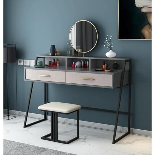 Iron dressing table desk integrated post modern light luxury make-up table small family master bedroom