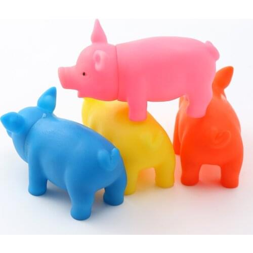 1pcs Cute Rubber Pig Toys for Dog Pet Squeak Toys Pet Accessories Chew Dog Toys Crow Attract Puppies Small Dog Products