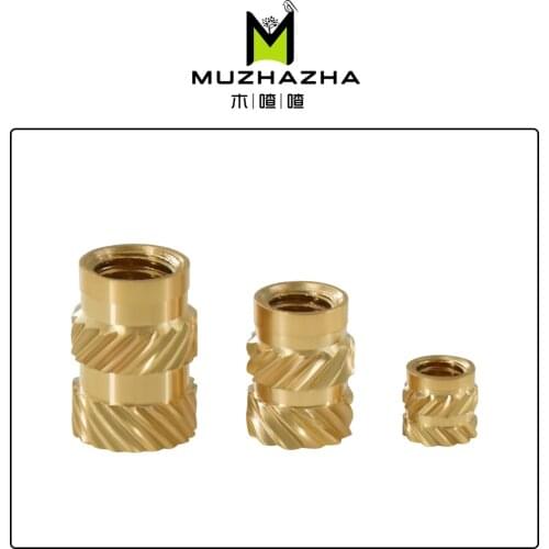 Mellow Brass Hot Melt Inset Nuts Heating Molding Copper Thread 3D Printer Parts SL-type Double Twill Knurled Injection Brass Nut
