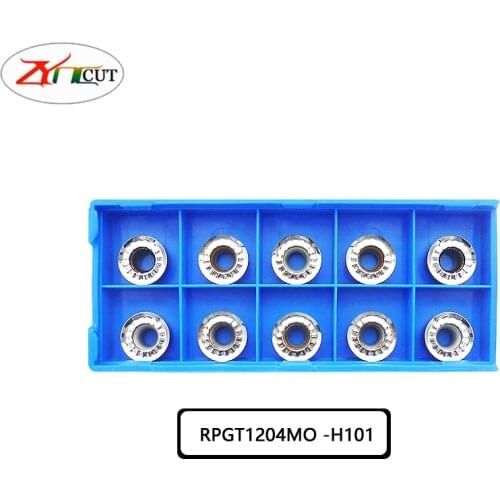 10PCS RPGT08T2MO RPGT1003MO RPGT1204MO H101 R4 R5 R6 Special milling insert for aluminum copper nonferrous metal processing