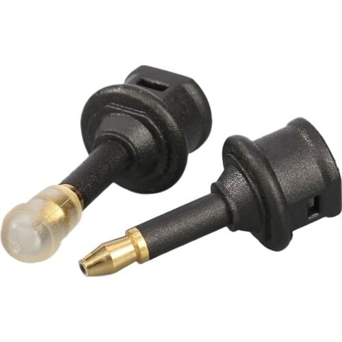 2pcs Toslink Plug to 3.5mm Mini Digital Optical Cable Adapter Male to SPDIF Standard Port Hi-Fi Audio Connector for Macbook TV