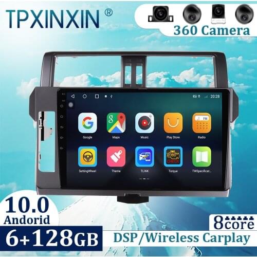 6+128GB For Toyota Prado 2014-2017 Android 10 Carplay Radio Player Car GPS Navigation Head Unit Car Radio with Screen