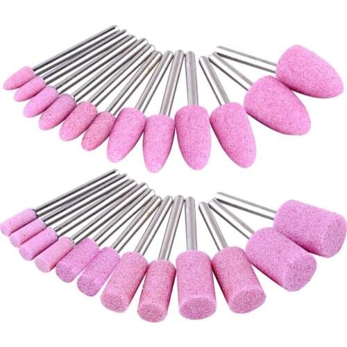 72 Pcs Mounted Points Abrasive Stone Heads Set 6 Sizes Grinding Wheel Bits for Dremel Rotary Tool - 1/8 Inch Shank