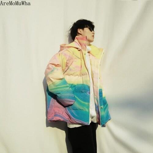 AreMoMuWha Men's Parkas With A Hood