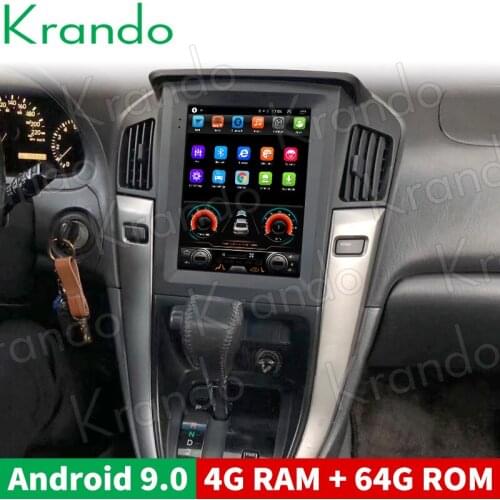 Krando Android 9.0 9.7" verticial screen car radio gps For Lexus RX RX300 RX330 DSP GPS Auto Player Stereo Audio car navigator