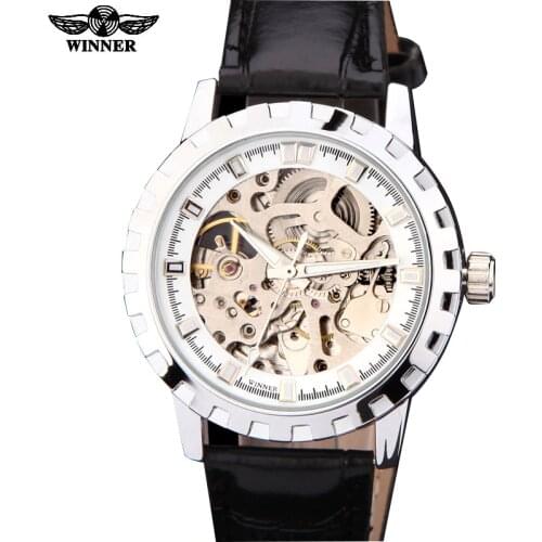 Watches men luxury brand winner sports army military skeleton automatic mechanical wristwatches leather strap relogio masculino