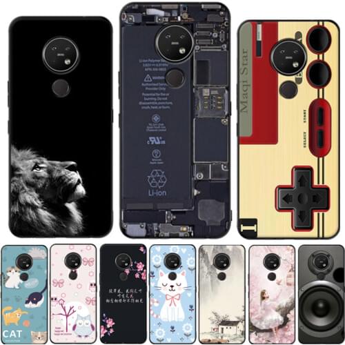 For Coque Nokia 7.2 Case Silicone Painted Soft Black TPU Back Cover For Nokia 6.2 Phone Case Nokia6.2 Nokia7.2 2019 Shell Bumper