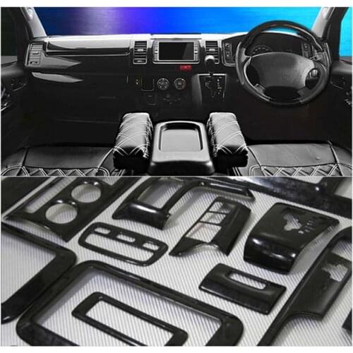 Black cherry wood Decoration INTERIOR PANEL For TOYOTA HIACE 200 2005-2013
