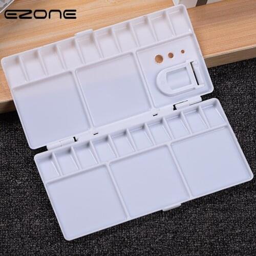 EZONE 25 Grids Palette Large Art Paint Tray Artist Oil Watercolor Plastic Palettes For Gouache Acrylic Painting Drawing Supply