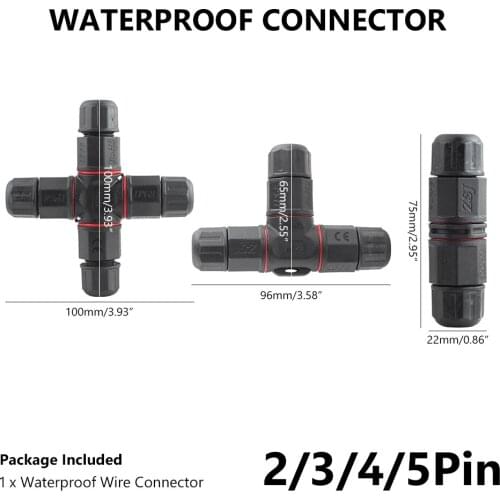 IP68 Waterproof Cable Connector 1/2/5/10pcs Light Electrical Terminal 1 2 3 4 5 Pin Set Pin Wire Screw Pin LED Outdoor Adapter