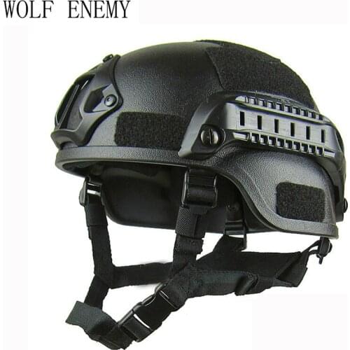 Military Mich 2000 Tactical Helmet Airsoft Gear Paintball Head Protector with Night Vision Sport Camera Mount