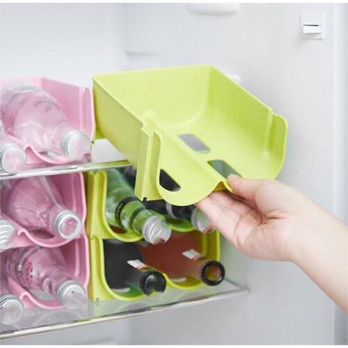 Refrigerator beer beverage storage box, cans can be superimposed, refrigerated storage rack, kitchen bottle and can sorting rack
