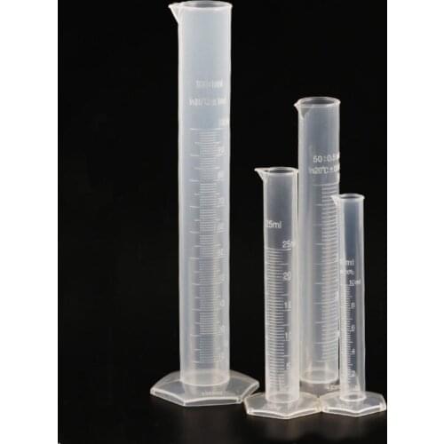 1Pcs 10ml/25ml/50ml/100ml Measuring Cup Plastic Cooking Cylinder Liquid White Scale Tool Chemical Laboratory Tool