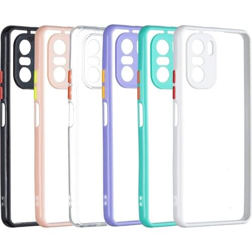 Soft Bumper Hard PC Clear Shockproof Phone Case for Redmi K40 / K40Pro Transparent Phone Shell Cover