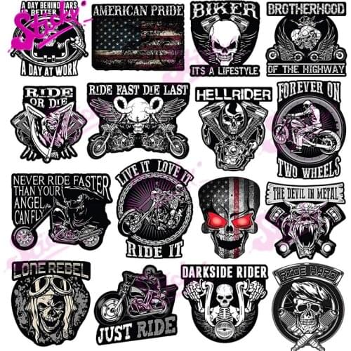 STICKY Adults Badass Skulls Car Stickers Motorcycle Decals for Bicycle Motorcycle Accessories Laptop Helmet