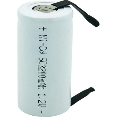 Ni-CD Subc SC 1.2V 3200mAh Rechargeable Battery Cell Nicd with Welding Taps for Drills Battery Electrics Torches