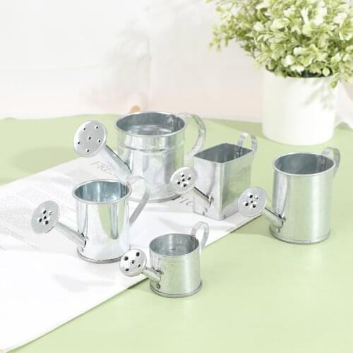 New Hot！1 Pc Dollhouse Miniature Metal Watering Can Model Dollhouse Decoration Accessories