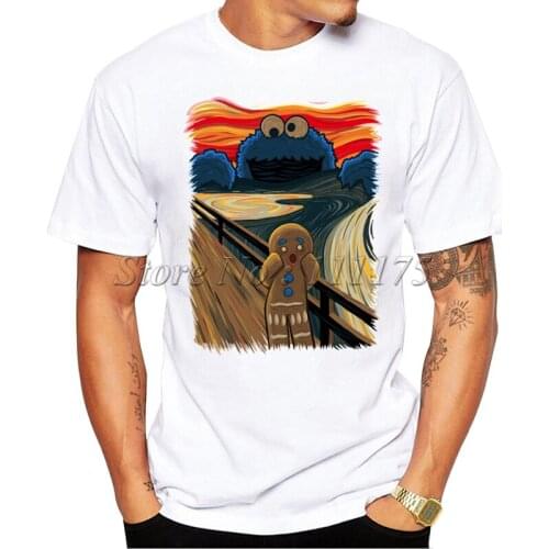 2019 Newest Mens Fashion The Cookie Muncher Printed T-Shirt Summer Cool Tops Fashion Tees