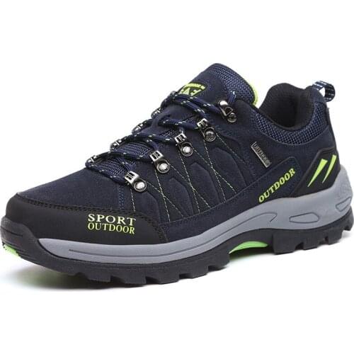 New Men Hiking shoes Outdoor Breathable anti-skid Wear resistant lace-up sneakers Male camping climbing trekking sports shoes