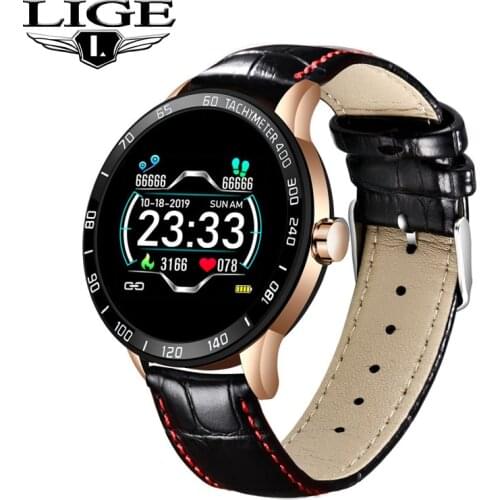 LIGE New Smart Watch Men Sport Multi-Function Mode Smartwatch Heart Rate Blood Pressure Monitor Watch Information Reminder+Box