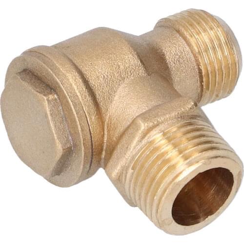 Air Compressor Check Valve Two-Way Brass Corrosion Resistant Replaceable Accessories For Air Compressor Accessories
