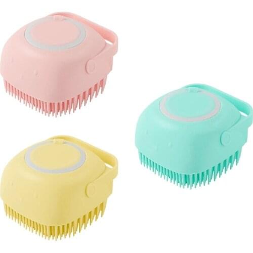 R3MF Silicone Body Brush Shower Scrubber with Shower Gel Dispenser Function Soft Bath Massage Exfoliating Cleaning