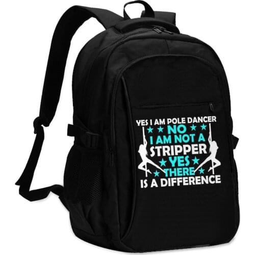 Poledance Backpacks Tourist Large Style Backpack Charging USB Commuter Bags