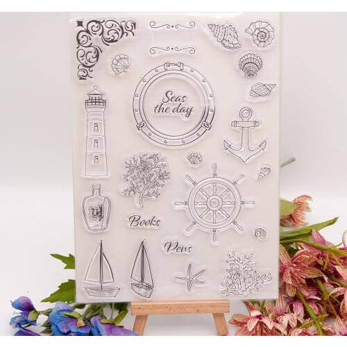 Seas the day Clear Stamps Silicone Seal for DIY Scrapbooking Card Rubber Stamps Making Photo Album Handemade Crafts Decoration