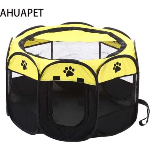 Dog Cage Playpen Dog House Kennel HOT Portable Folding Tent Dog House Cage Easy Operation Octagonal Fence Outdoor Supplies E