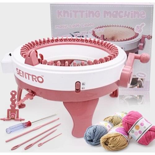 48 Needles Handmade Wool Knitting Machine Kid DIY Toys Cylinder Wool Loom Hand-knitted Scarf Sweater Socks Adult Lazy Artifact