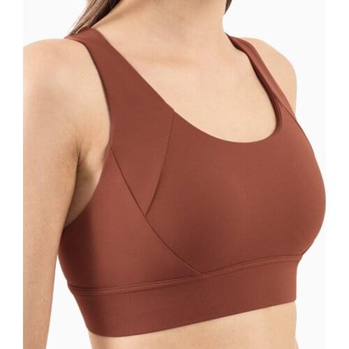 2021CH Cross beauty back shockproof yoga bra gathered underwear vest fitness outer wear running womens sports top