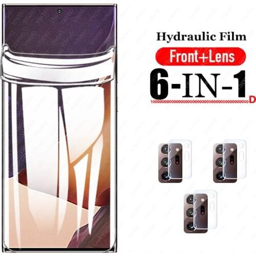 3Pcs Screen Protector for Samsung Galaxy Note20 Ultra Full Cover Hydrogel Film for Galaxy Note 20 Camera Lens Tempered Glass